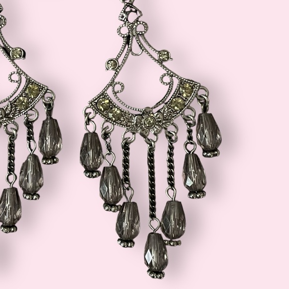 Smokey Dangling Earrings - Picture 3 of 3